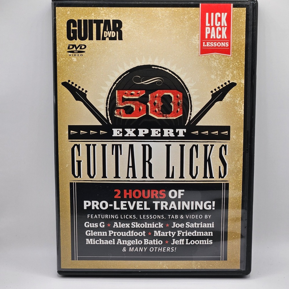 Guitar World 50 Expert Guitar Licks DVD Gold Instructional Lessons Shred Rock